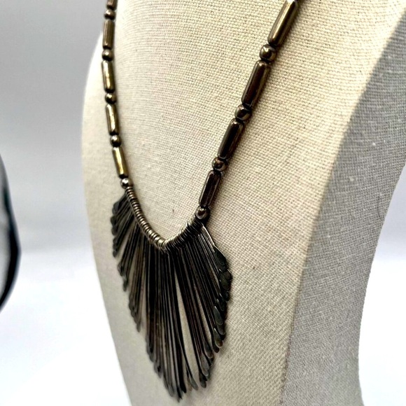 Vintage Silver Statement Necklace With Unique Pendant Design.  A53 - Picture 4 of 6